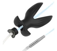 BDSMJOY Anal Toy with Urethral Dilator, Anal Plug Butt Plug Penis Plug for Men, Hollow Analplug for Anal Dilation Sex Toys4couples, Prostate Adult Toys Trainer Kit (L)