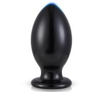BDSMJOY Butt Plug 7 Sizes of Progressive Dildo,Butt Plug Tail Anal Plug for Beginners to Advanced,Anal Toys Anal Dildo for Men and Women,Suction Cup Penis Anal Plug Jumbo Rugby Ball (Black, XL)
