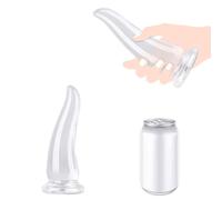 BDSMJOY Butt Plug Dildo Cowhorn,Thrusting Dildo Thick Cock Huge Penis Monster Dick Giant Penis,BDSM Prostate Massagers and G-spot Stimulators,Anal Sex Toys Couples BDSM Adult Toys(Transparent, M)