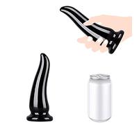 BDSMJOY Butt Plug Dildo Cowhorn,Thrusting Dildo Thick Cock Huge Penis Monster Dick Giant Penis,BDSM Prostate Massagers and G-spot Stimulators,Anal Sex Toys Couples BDSM Adult Toys(Black, M)