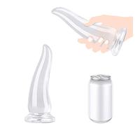 BDSMJOY Butt Plug Dildo Cowhorn,Thrusting Dildo Thick Cock Huge Penis Monster Dick Giant Penis,BDSM Prostate Massagers and G-spot Stimulators,Anal Sex Toys Couples BDSM Adult Toys(Transparent, L)