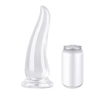 BDSMJOY Butt Plug Dildo,Thrusting Dildo Thick Cock Huge Penis Dick Giant Penis,BDSM Prostate Massagers and Stimulators,Anal Toys Couples BDSM Adult Toys(Transparent, S)