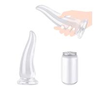 BDSMJOY Butt Plug Dildo,Thrusting Dildo Thick Cock Huge Penis Dick Giant Penis,BDSM Prostate Massagers and Stimulators,Anal Toys Couples BDSM Adult Toys(Transparent, L)