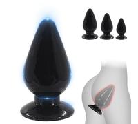 BDSMJOY Large Butt Plug Jumbo Anal Plugs Big Dildo 3-Piece with Suction Cups Adult Toys for Women Men Progressive Anal Training for Beginner to Advanced G-Spot Stimulator Vaginal Masturbation (3-pcs)
