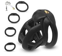 BDSMJOY Sex Toys Chastity Cage Cock Cage, Lightweight Chastity Device Penis Cages 4 Sizes Cock Rings, Sexual Punishment Game for Couples (S)