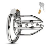 BDSMJOY Stainless Steel Chastity Cage, Cock Cage Male Chastity Device for Men, Penis Cage Adult Sex Toys Chastity Bondage for Sexual Punishment Game for Couples (Cage 50mm)
