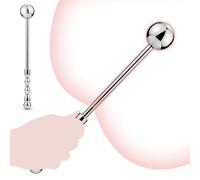 BDSMLOVE Anal Plug Butt Plug, Stainless Steel Ball Anal Plug with Extended Handle, Anal Beads Plug Prostate Adult Toys Anal Sex Toys for Men Women (M)