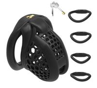 BDSMLOVE Chastity Cage Lightweight Chastity Device Penis Cages, Penis Prevent Erection with Invisible Lock, Adult Abstinence Penis Bondage Adult Sex Toy (M)