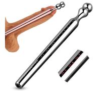 BDSMLOVE Stainless Steel Urethral Dilator Masturbation Rod with Depth Marking, Urethral Sound Penis Plug Dilator Masturbation Urethral Plug for Men Couples (L)