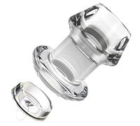 BDSMLOVE Transparent Hollow Anal Plug with Cover, Butt Plug Tunnel Plug Speculum Vaginal Anal Expander, Anal Trainer Douche Enema Adult Toys Kit for Women Men Couples Gay (XXL)