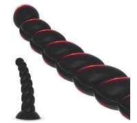 BDSMYOU Butt Plug Anal Beads Anal Toys with Suction Cup,Textured Twisted Design for Intense Stimulation,Perfect for Anal Training & Teasing Play,Prostate Massager for Men,Women & Couple (XL)