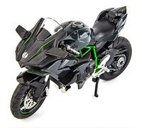 BDTCTK Compatible with Kawasaki Ninja H2R 1:12 Diecast Motorcycle Model Suspension and Freewheel Reel Toy Car Motorcycle Collection Gift Black