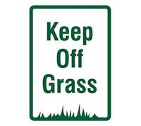 BDTS Metal Warning Sign 8x12 inches Sign Keep Off Grass Signs - Do Not Walk on Lawn Sign - Aluminum Metal
