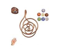 Bduttlefish Copper Palm Ring Energy Hand Rings for Meditation & Energy Healing, Healing Hand Rings with Crystals,Handmade Copper Cuffs for Crystal Work,Manifestation,and Chakra Balancing