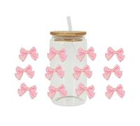 Bduttlefish Cute Sweet Bow Uv Dtf Transfer Sticker Cup Wraps Waterproof Adhesive Glass Accessor M8v6 Self Ceramic Water Decor Cup