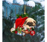 Bduttlefish French Bulldog Christmas Tree Ornament,Funny Dog Christmas Tree Ornament,French Bulldog Hanging Christmas Tree Ornaments,French Bulldog Keepsake Gifts for Dog Lovers Bulldog Puppy