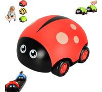 Bduttlefish Ladybug Shaped Vehicle for Cognitive,Cars Friction Powered Push and Go Back and Forth Vehicles Car Toys,Inertia Vehicles Educational Playthings with Bright Colors,for Interactive Fun