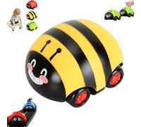 Bduttlefish Ladybug Shaped Vehicle for Cognitive,Cars Friction Powered Push and Go Back and Forth Vehicles Car Toys,Inertia Vehicles Educational Playthings with Bright Colors,for Interactive Fun