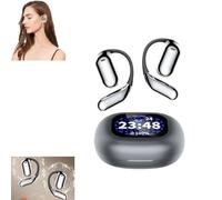 Bduttlefish Over The Ear Earbuds,True Wireless Open Ear Earbuds Bluetooth 5.4,Multiple Eq Sound Effects,Noise Reduction,LED Display,Touch Scree with Box,Waterproof for Running, Cycling, Workout