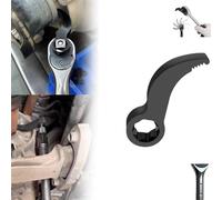 Bduttlefish Pry Bar Wrench Adaptor Head,Wrecking Bar Pry Bar Wrench Head Fits On 3/8 Ratchet,Half Shaft Removal Car Repairing Tools 3/8" Drive,Adjustable Angle Heavy-Duty Wrench for Tight Spaces