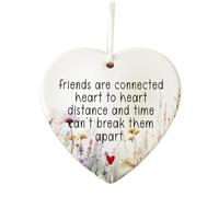 Bduttlefish Thinking You Gifts For Friends Ceramic Ornament, Ceramic Heart Souvenir Hanging Friendship Gift Crafts Friendship Plaque