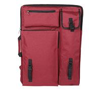BDUZXMPUW Multi Function Large 4K Drawing Board Carrying Bag, Art Supplies Travel Sketching Bag, Canvas Fabric with Adjustable Shoulder Strap and Multiple Pockets, for Artists STU (Red)