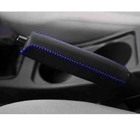 BDVIK Car Handbrake Handle Cover for Smart 453 Fortwo 3. Gen 2015 2016 2017 2018 2019,Anti Slip Wear Resistant Comfortable Aesthetics PU Leather Protector Decor Accessories,A/Black Blue Line