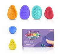 BDwing Sensory Worry Stones, 6 Pcs Silicone Fidget Toys for Kids, Quiet Sensory Toys for School, Students, Kids & Adults for Anxiety & Stress Relief, ADHD, Autism Equipment