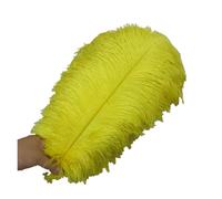 BDXMKS Large Ostrich Feather Fan 50-55CM 20-22-Inch Big Pole Feathers Natural Dyed Carnival Decor Feathers For Crafts Wedding Decorations Plume(Yellow,10pcs)