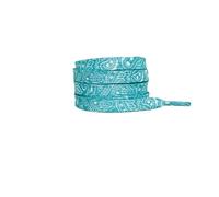 BDXMKS Shoe Laces Flat Shoe Laces Cashew Flower Shoelaces For Sneakers Gilding Hand-painted Sports Casual Basketball Tennis Shoelace(Green white,140cm)