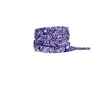 BDXMKS Shoe Laces Flat Shoe Laces Cashew Flower Shoelaces For Sneakers Gilding Hand-painted Sports Casual Basketball Tennis Shoelace(Purple white,160cm)