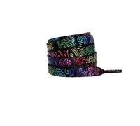 BDXMKS Shoe Laces Flat Shoe Laces Cashew Flower Shoelaces For Sneakers Gilding Hand-painted Sports Casual Basketball Tennis Shoelace(Color-04,120cm)