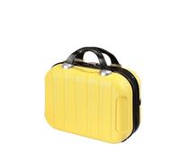 BDXMKS Small Suitcase 14 Inch Cosmetic Case Small Tote Bag Portable Travel Suitcase Toiletry Women's Storage Box(Yellow)