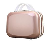 BDXMKS Small Suitcase Pink/Blue/Purple/Khaki 14 Inch Cosmetic Bag Small Women Travel Suitcase Luggage Compressive Material(Khaki)
