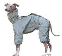 BDXZJ Italian Waterproof Jacket, Windproof Dog Coat Jumpsuit with Zipper Lightweight Four-Legged Whippet Sweatshirt Clothes Dog Raincoats Waterproof for Small Medium Large Dogs S