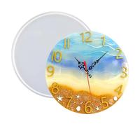 BDYLYS Complete Resin Clock Making Kit, 10.6" Large Wall Clock Silicone Moulds with Arabic Numerals & Movement Mechanism for Epoxy Casting DIY Home Decor
