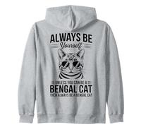 Be A Bengal Cat Funny Bengal Cat Zip Hoodie