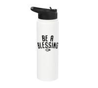 Be A Blessing, Christian Athlete, Courageous, Christian Stainless Steel Insulated Water Bottle