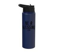 Be A Blessing, Christian Athlete, Courageous, Christian Stainless Steel Insulated Water Bottle