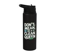 Be A Clean Queen Climate Change Earth Day 2025 Stainless Steel Insulated Water Bottle