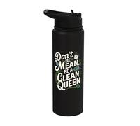 Be A Clean Queen Climate Change Earth Day Stainless Steel Insulated Water Bottle