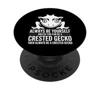 Be A Crested Geckos Funny Crested Gecko PopSockets Adhesive PopGrip