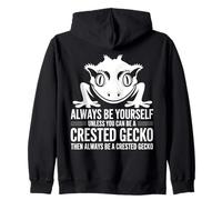 Be A Crested Geckos Funny Crested Gecko Zip Hoodie