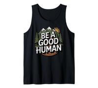 Be A Good Human Tee Retro Nature Earth Day Design Tank Top