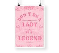 Be A Legend - Wood Block Poster: Inspirational Stevie Nicks Quote Print, Motivational Wall Art, Feminist Poster, Home Decor