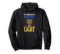 Be A Light Happy Hanukkah Menorah Chanukah Jewish Pullover Hoodie