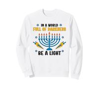 Be A Light Happy Hanukkah Menorah Chanukah Jewish Sweatshirt