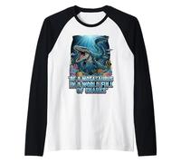 Be a Mosasaurus in a World Full of Sharks Motivation Quote Raglan Baseball Tee