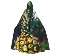 Be A Pineapple 1 Print Adults Hooded Cloak, Halloween Robe Hooded Cape Witch Wizard Cosplay Costumes For Men Women