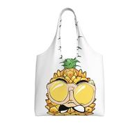 Be A Pineapple Print Canvas Tote Bags for Women Reusable Grocery Bag Large Gym Canvas Cloth Pouchportable Shopping Handbag